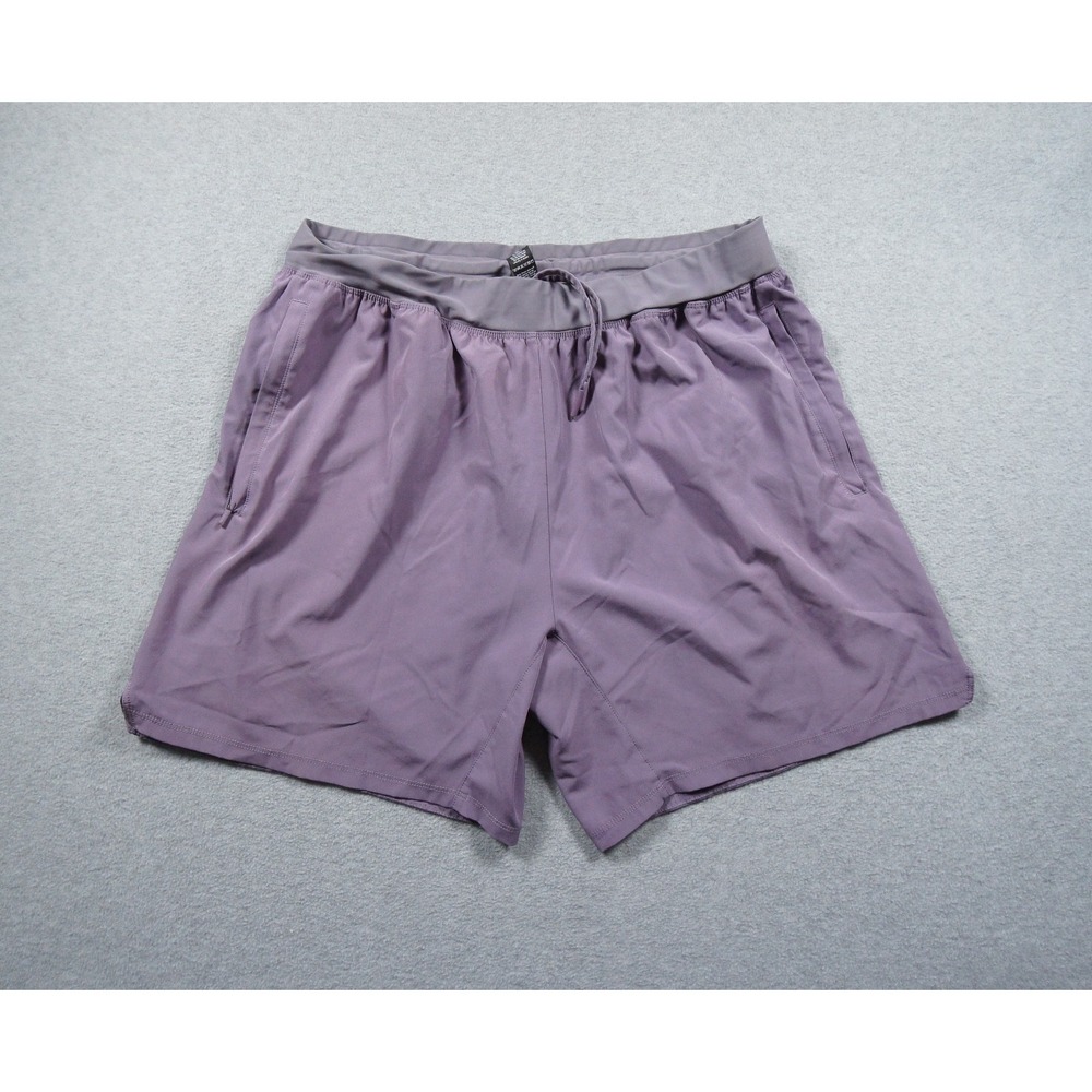 LSKD Shorts Mens XL Purple Athletic Training Gym Running Stretch Activewear
